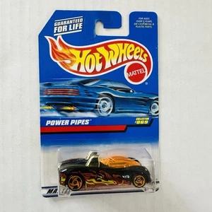 Hot Wheels Power Pipes #869 Metal Base Mattel Wheels Orange Flames NEW! - Picture 1 of 12