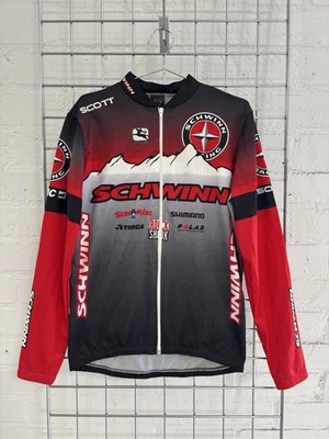 Giordana Cycling Jersey Full Zip Red Schwinn Made In Italy Men’s Large L/S - Image 1 of 4