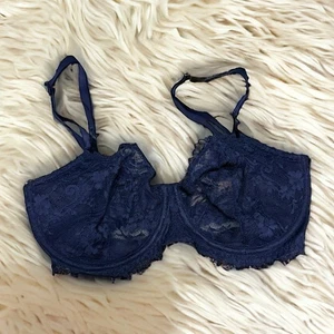 Reggiseno donna Victoria's Secret 34DDD blu navy Dream Angels push up senza imbottitura NUOVO - Foto 1 di 5
