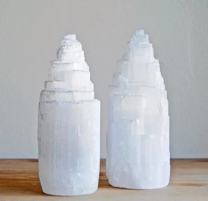 15 pc 4" Selenite Tower Selenite Crystal Point Reiki Chakra Wholesale Selenite. - Picture 1 of 1