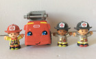 Fisher Price Little People TO THE RESCUE FIRE TRUCK With 3 Firefighters