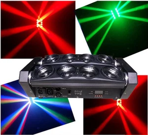 8x10W RGBW LED Spider Bar Beam Moving Head LED Spider Licht Scanner Lichter Party - Bild 1 von 8
