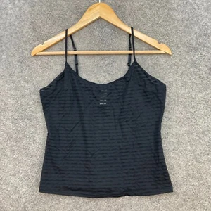 Intimo Tank Top Womens 16 Fits Small Black Stretch Cami Sleeveless 2609 - Picture 1 of 8