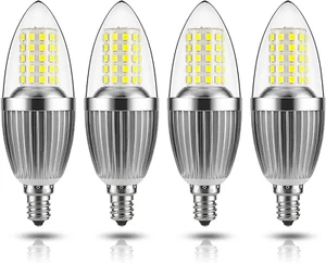 LED Candelabra Bulb, Non-Dimmable, 100 Watt Equivalent, 12W LED 4-Pack - Picture 1 of 7