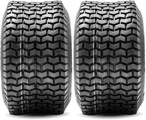 Two 15x6.00-6 Turf Tire 4 Ply Lawn Mower Tractor 15x6-6 Nhs Tubeless 15x6x6 - Picture 1 of 1