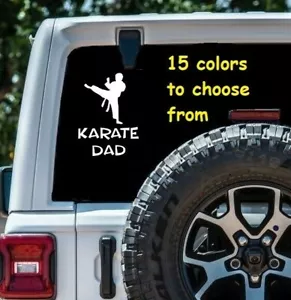8 Sizes Boys Karate Dad Car Window Decal Sticker Macbook Laptop Tablet gift - Foto 1 di 2