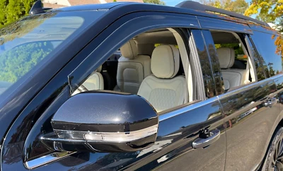 Protectores de lluvia Husky negros de bajo perfil viseras de ventilación para Ford Expedition 2018-2025 Foto 1 de 4