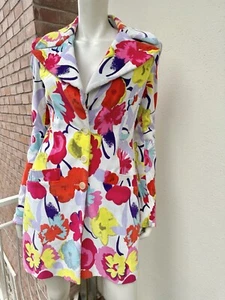 Gianni Versace VERSUS Blanco Rosa Floral Terciopelo Chaqueta Runway Couture I... - Imagen 1 de 24