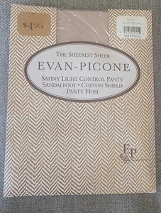 Evan-Picone Panty Hose Puddy Slim/Med Satiny Light Control Panty Sandalfoot - Picture 1 of 3