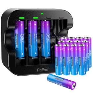 16PCS 1.5V AAA Rechargeable Lithium Batteries 1100mWh Li-ion AAA Battery&Charger - Picture 1 of 7