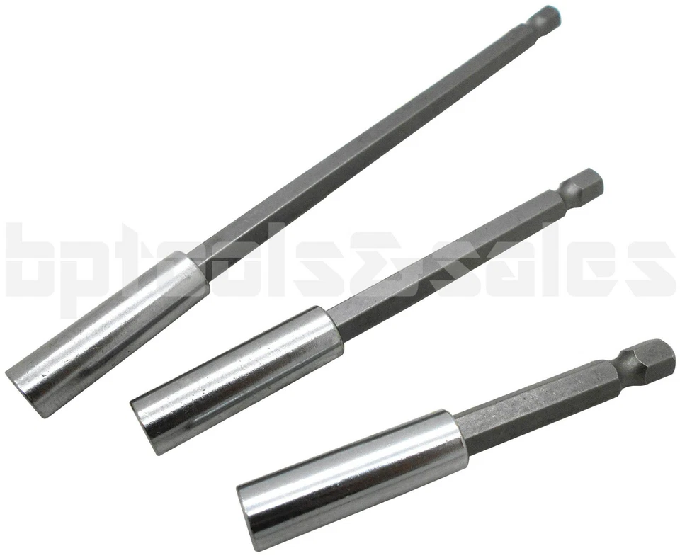 3pc Magnetic Bit Extensions Holder 1/4 Hex Shank 3" 4" 6" Quick Change Screw Tip - Image 1 of 1