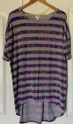 Lularoe Irma Shirt Size Large EUC Multicolor Striped