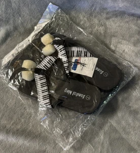 Piano Flip Flops Sandalen - Größe 7 - weiß Elefant Geschenk Wichtel Weihnachten Urlaub - Bild 1 von 1