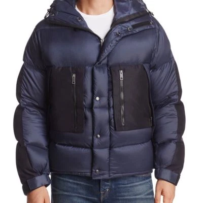 NUEVA CHAQUETA ACOLCHADA $1395 Burberry Cortney azul marino con capucha, EE. UU. 40/UE 50 Foto 1 de 3