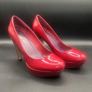 Décolleté Madden Ragazza Cleary Platform Rosso Ciliegia Patentato Taglia 8 Nuove - Foto 1 di 17