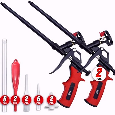 Expanding Foam Spray Gun (2 Insulation Gun + 6 Extenders) 2 Pack - Image 1 of 4