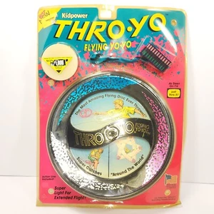 Vintage THRO•YO Flying Yoyo Disc by Kidpower Black Sealed - Picture 1 of 10
