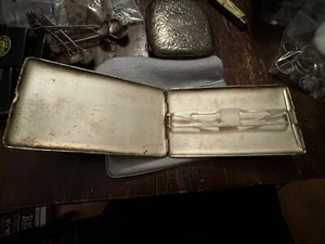 Vintage schmales Sterlingsilber klappbares Zigarettenkartenetui - über 5 Unzen - Bild 1 von 6