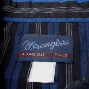 Camisa Wrangler De Colección Talla XL Para Hombre Azul Occidental/Negro Perla A Presión Colas X Largas - Imagen 1 de 9