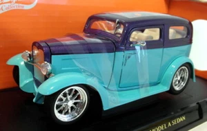 Lucky Diecast 1/18 Scale 92848 1931 Ford Model A Sedan Hot Rod Turquoise Purple - Picture 1 of 4