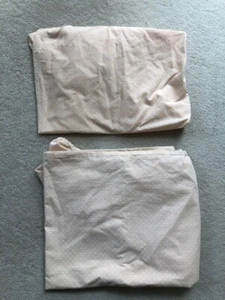 2 Dorma single polycotton peach polka-dot single fitted sheets - Picture 1 of 6