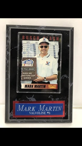Mark Martin #6 Wall Plaque 1995 6.5 Inches X 4.5 Inches (Slightly Damaged) Cover