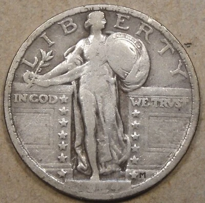 1924 Standing Liberty Quarter 25c as Pictured Bk - Image 1 of 2