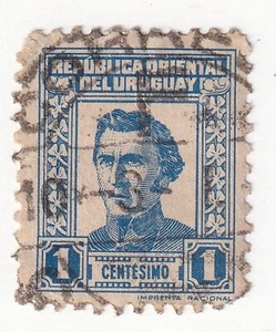 URUGUAY Stamp 1939 Scott#495 A138 1 centesimo -Artigas R594  used - Picture 1 of 1