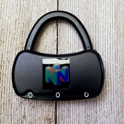 Vintage NINTENDO Mini Combo Padlock,preset at 0, Create your own 3 digit combo! - Image 1 of 4