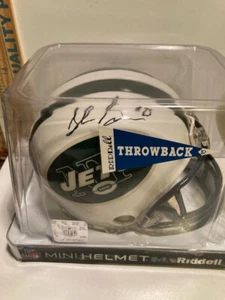 NFL NEW YORK JETS SHONN GREENE SIGNED MINI HELMET with STEINER COA - Picture 1 of 2