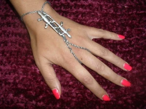 Handkuss Schmuck Badezimmer Arg. Antike Eidechse Made In Italy - Bild 1 von 1
