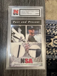 NSA 1 OF 1 DEREK JETER/MICKEY MANTLE GAME USED MULTIPLE CLR JERSEY RARE 1/1 - Picture 1 of 6