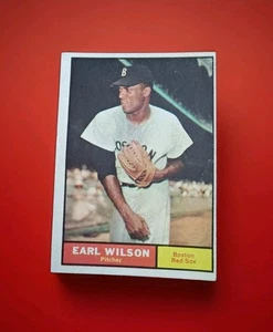 1961 Topps Baseball Card Boston Red Sox Earl Wilson #69 Vtg Ex No Creases - Picture 1 of 2