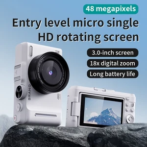 All new high-definition digital camera with retro mirrorless CCD rotating screen - Picture 1 of 32