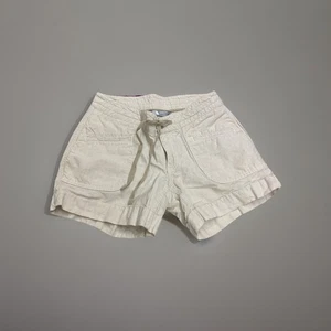 Women’s North Face Shorts Beige Pinstripes Linen Cotton - Picture 1 of 8