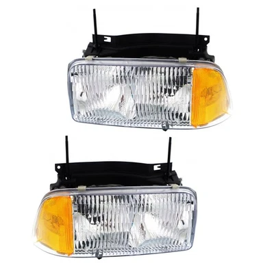 For GMC Jimmy 1995 1996 1997 Headlight Driver and Passenger Side | Pair Halogen - Image 1 of 4