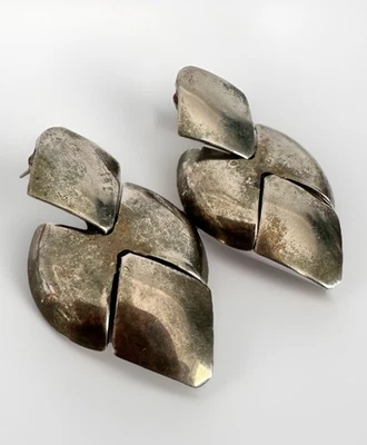 Pendientes colgantes vintage de plata de ley 925 articulados con poste trasero sin firmar - 10,4 g Foto 1 de 4