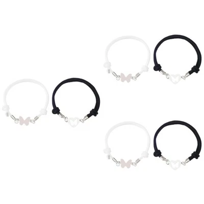 3 Paare passende Herzschmetterlinge geflochtenes Armband für Muttertochter Paare - Bild 1 von 4