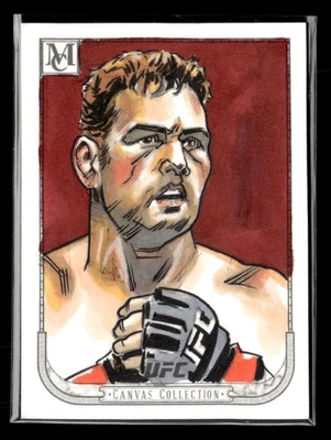 2018 Topps UFC Museum Collection Chris Weidman Original Art Canvas 1/1 U9525 - Image 1 of 2