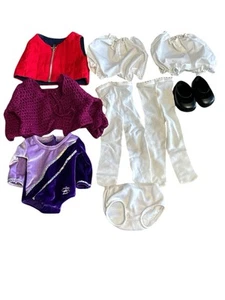 American Girl Clothes Mary Jane Shoes Tights Reversible Vest Crocheted Sweater - Picture 1 of 17