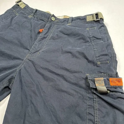 Vintage Abercrombie & Fitch Men's  XL Paratrooper Cargo Shorts Blue Y2K Nylon - Image 1 of 4