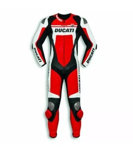 New Ducati Corse C4 Motorbike Racing Leather Suit Motorcycle Mens Biker Suit - Picture 1 of 5