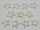 200 Ivory Acrylic Pearl Dotted Star Beads 12mm Scrapbook Craft