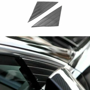 2PCS Carbon Fiber Front Window Triangle Cover Trim For Tesla Model 3 2018-2021 - Foto 1 di 10