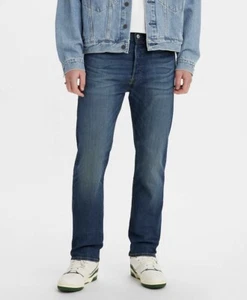 Pantalones de mezclilla para hombre Levi's 501 calce regular pierna recta azul estilo # 005013080 - Imagen 1 de 3