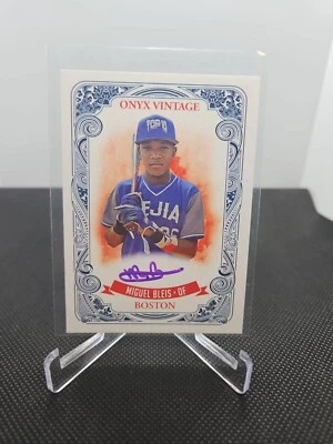 2021 Onyx Vintage - Purple Ink Autographs #VAMI Miguel Bleis /100 (AU, RC) - Image 1 of 2