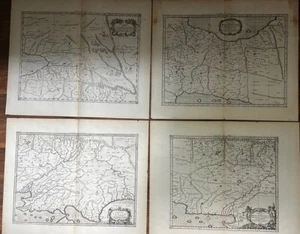 Four 1730 Ptolemy Mercator India/Asia Antique map original - Picture 1 of 24