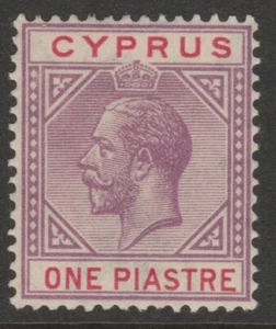 Cyprus MINT sg90 GV 1921-23 1pi violet & red script CA - Picture 1 of 2