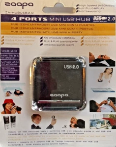 ADAPTADOR MINI HUB USB 4 puertos para p/c y portátil USB2.0 alta velocidad nuevo - Imagen 1 de 2