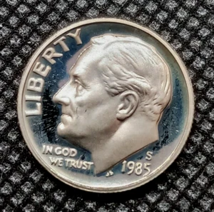 1985-S ** UNC Proof Cameo ** Roosevelt Dime - Picture 1 of 2